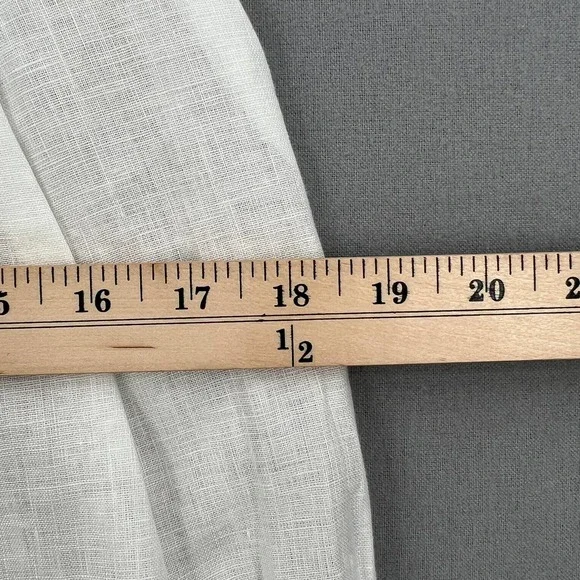 ENZA COSTA Tapered Pleated Pant Womens 25 White Linen Trouser Undyed High Waist - Picture 14 of 16